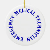 星のシンボル – パーソナライズされた文字 セラミックオーナメント (裏面)