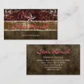 星のスエードの名刺のヒョウブラウンH 名刺 (正面/裏面)