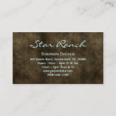 星のスエードの名刺の空色H 名刺 (裏面)