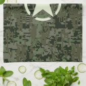 星のステンシルデジタル森林 キッチンタオル (折り畳み)