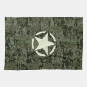 星のステンシルデジタル森林 キッチンタオル (横)