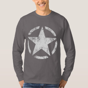 星のステンシルヴィンテージのグランジなスタイル Tシャツ