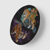 星のタイガースの運命  ラウンド壁時計 (傾斜)