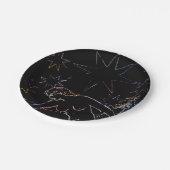 星のタロットのパーティーの黒 ペーパープレート (アングル)