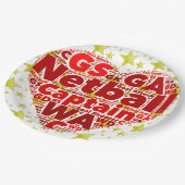 星のテーマのネットボールのパーティー ペーパープレート (アングル)