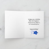 星のディスコの球そして虹との100th誕生日 カード (内部)