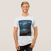 「星のドリフト：宇宙の下の魚釣り トライブレンドＴシャツ (正面全面)