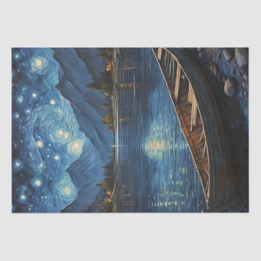 「星のドリフト：宇宙の下の魚釣り 薄葉紙 (正面)