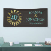 星のハッピーアニバーサリーサークル金ゴールドID173 横断幕 (トレードショー)