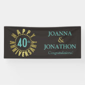 星のハッピーアニバーサリーサークル金ゴールドID173 横断幕 (横)