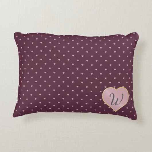 星のハートにポートアクセントピロー アクセントクッション (裏面)