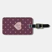 星のハート内のポート荷物タグ ラゲッジタグ (正面横)