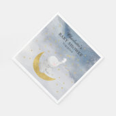 星のバニー象の赤ちゃんシャワーを浴びる スタンダードランチョンナプキン (角)