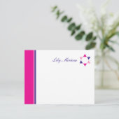 星のバルミツワーのモダンなサンキューカード サンキューカード (スタンド正面)