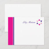 星のバルミツワーのモダンなサンキューカード サンキューカード (正面/裏面)