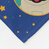 星のパグ フリースブランケット (角)