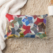 星のパッチワークキルトのヴィンテージの一見 ランバークッション (ブランケット)