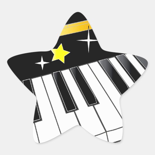 星のピアノ 星シール (正面)