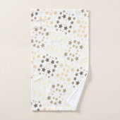 星のプリントのタオルのセット バスタオルセット (ハンドタオル)