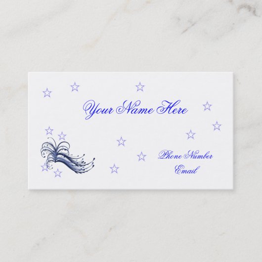 星のプロフィールはテンプレートを梳きます 名刺 (正面)