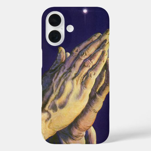 「星のベツレヘム」を伴うヴィンテージの祈る手 Case-Mate iPhoneケース (裏面)
