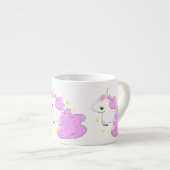 星のベビーとのピンク色の漫画のユニコーンは襲います エスプレッソカップ (正面右)