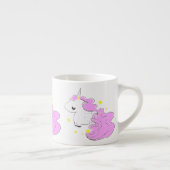 星のベビーとのピンク色の漫画のユニコーンは襲います エスプレッソカップ (右)