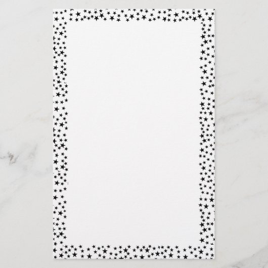 星のボーダー紙 便箋 (正面)