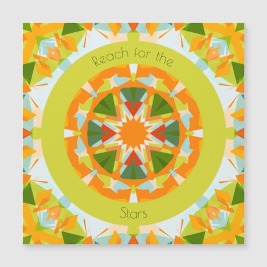 星のモチベーションのための明るいオレンジの緑のリーチ (正面)