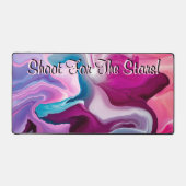 星のモチベーションを狙う液化抽象芸術 デスクマット (正面)