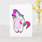 星のユニコーン カード (黄色い花)