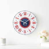 星のロー食べ物を与えマ数字の大きな時計を終了する ラージ壁時計 (ホーム)