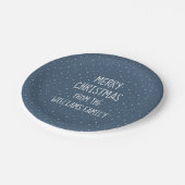 星の上でクリスマスを楽しむ ペーパープレート (アングル)