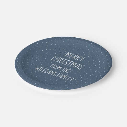 星の上でクリスマスを楽しむ ペーパープレート (アングル)