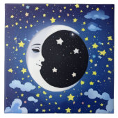 星の上の月の男 タイル (正面)