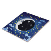 星の上の月の男 タイル (側面)