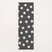 星の上ストライプ灰色 ヨガマット (正面)