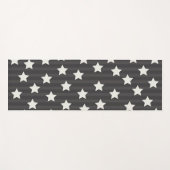 星の上ストライプ灰色 ヨガマット (正面(横))