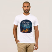 星の下が一番居心地がいい キャンプTシャツ デザイン Tシャツ (正面フル)