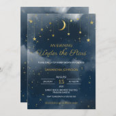 星の下でのイブニング招待状 招待状 (正面/裏面)