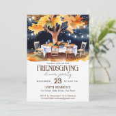 星の下でのフレンドギビング感謝祭ガーデンテーブル 招待状 (スタンド正面)