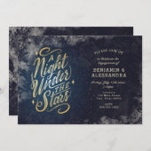 星の下での夜の招待状 招待状 (正面/裏面)