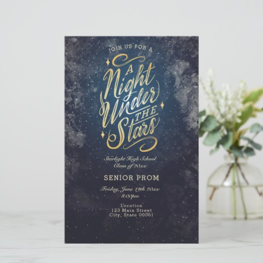星の下での夜イベントのフライヤー招待状 (スタンド正面)
