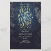 星の下での夜イベントのフライヤー招待状 (正面)