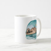 星の下での山の脱出 コーヒーマグカップ (正面右)