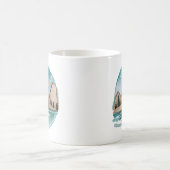 星の下での山の脱出 コーヒーマグカップ (中央)