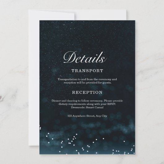 星の下での結婚式 天の招待状 セーブザデート (裏面)