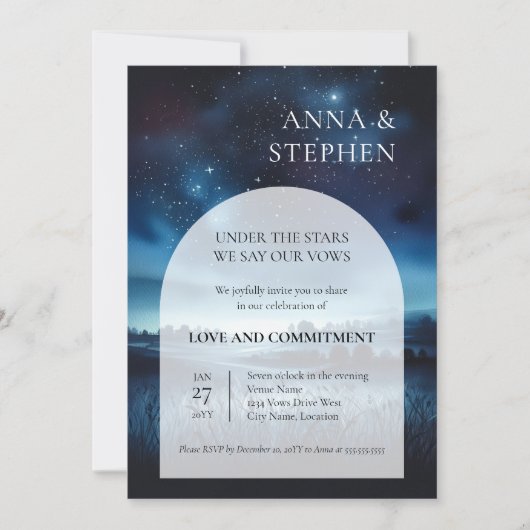 星の下での誓いの儀 招待状 (正面)