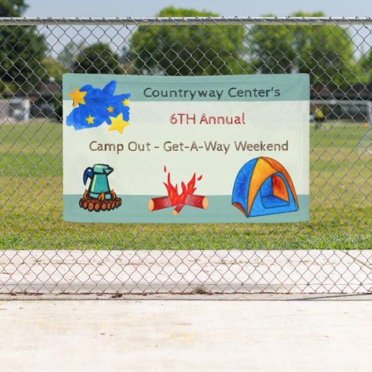 星の下でキャンプ 横断幕 (インサイチュ)