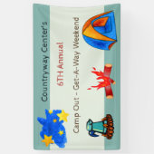 星の下でキャンプ 横断幕 (縦)